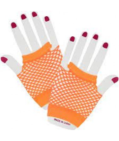 Gloves Short Fishnet Orange BUY